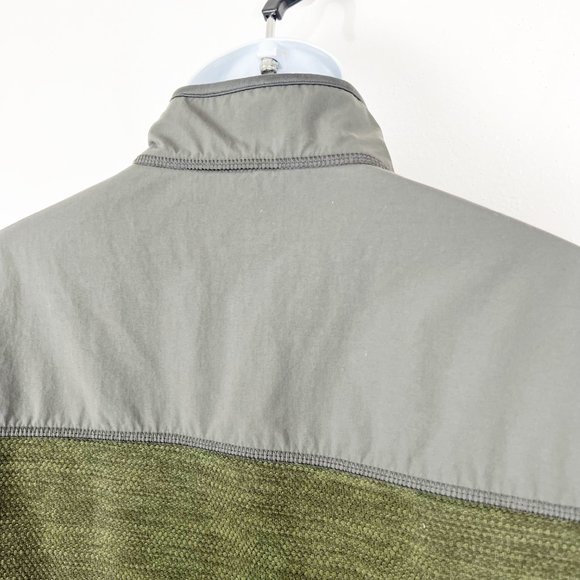 GH Bass & Co Sweater Men Large Green Pullover Henley Nylon Yoke Outdoor Coldgear - Picture 12 of 12